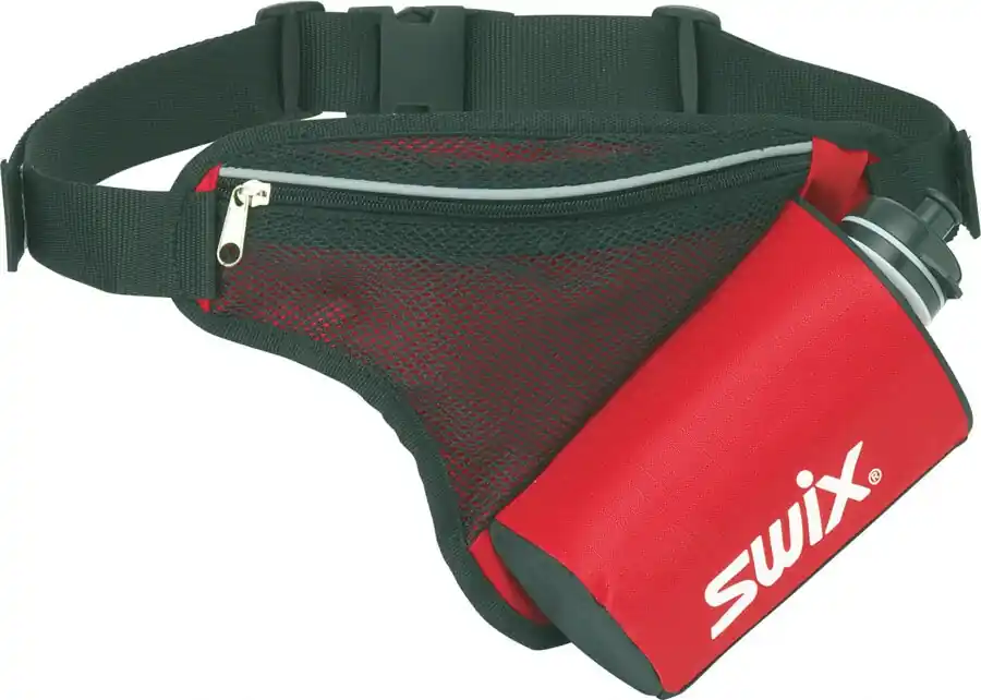 SWIX RE002 Drink belt RED/BLK, sportovní ledvinka s láhví Finální Výprodej