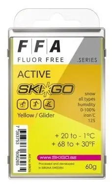 Cenový Hit SKI-GO FFA Active 60g, Yellow, +10°C až -1°C, bezfluorový parafín