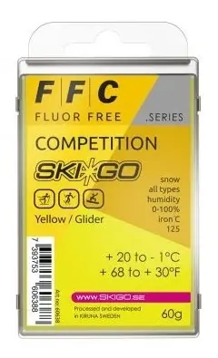 SKI-GO FFC Glider 60g, Yellow, +20°C až -1°C, bezfluorový parafín Značkový