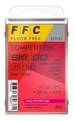 SKI-GO FFC Glider 60g, Red, +1°C až -5°C, bezfluorový parafín Aktuální