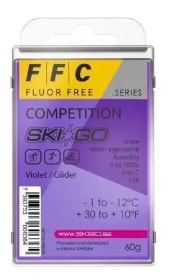 SKI-GO FFC Glider 60g, Violet, -1°C až -12°C, bezfluorový parafín Ihned K Objednání