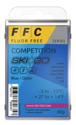 Koupit Online SKI-GO FFC Glider 60g Blue, -3°C až -10°C, bezfluorový parafín