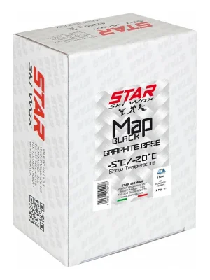 Autentický STAR MAP BLACK – GRAFITE BASE 4 X 250 g. , skluzný vosk, -5°C až -20°C