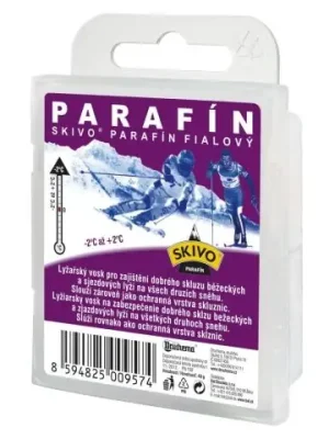 Cenový Hit SKIVO Parafín fialový +2°C až -2°C, 40 g, lyžařský skluzný vosk