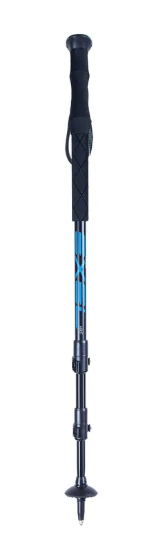 Akce EXEL HIKE 7075 Alu Black/Cyan, teleskopické trekingové hůlky