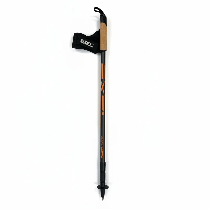 Dokud Zásoby Vydrží EXEL NORDIC TRAINER Adj., 50% Carbon, Evo Black/Orange, Nordic walking hůlky, teleskopické