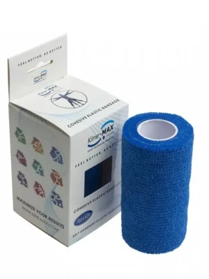 Aktuální KINE-MAX COHESIVE ELASTIC BANDAGE - elastické samofixační obinadlo 10cm × 4,5m, modré