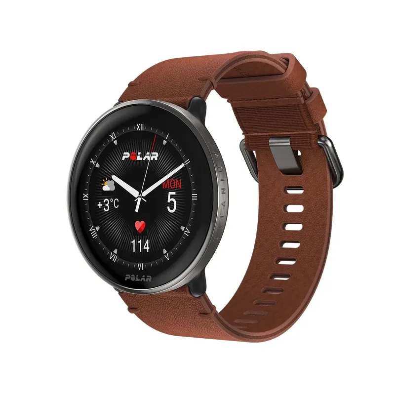 Hit Sezóny POLAR IGNITE 3 TITANIUM Bronze M/L, kožený a silikonový řemínek, sportovní hodinky