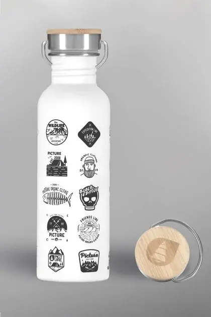 Picture Hampton Bottle 750ml 750 ml bílá/černá Rychlé Dodání