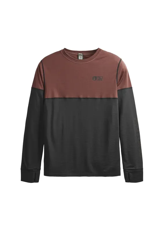 Cenová Bomba Picture Eaton Merino L/S Tee S černá/červená