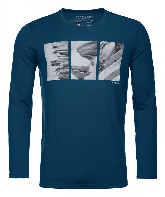 Ortovox 185 Merino Shape Pic LS Men XXL modrá Horká Nabídka