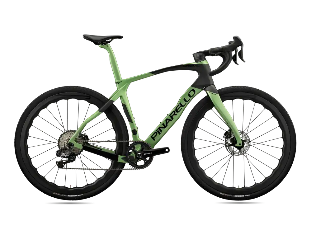 Autentický Pinarello GREVIL F9 SHIMANO GRX825 Di2 2x12DB 500 zelená/šedá