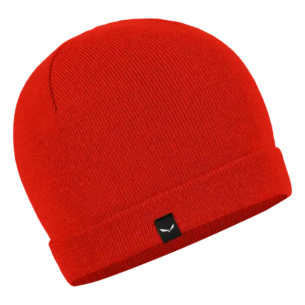 Salewa PUEZ MERINO BEANIE UNI červená Výprodej