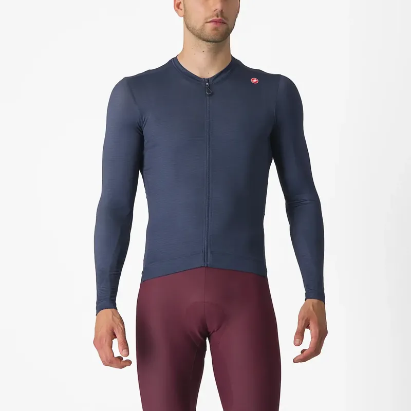 Akční Nabídka Castelli Esperesso LS Jersey XXL tmavě modrá