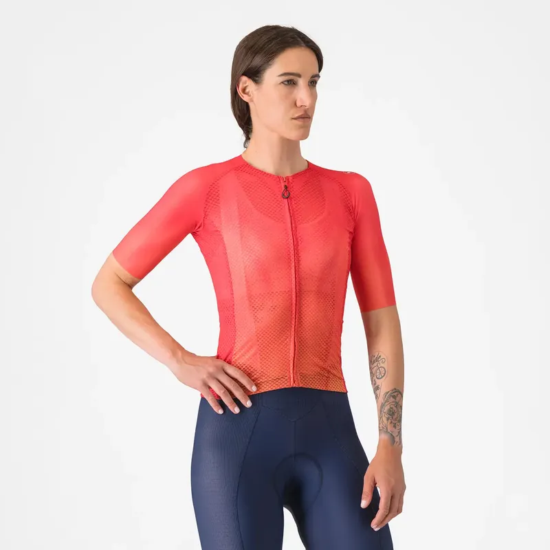 Castelli dres Climber‘s A/C W L červená Vysoce Kvalitní