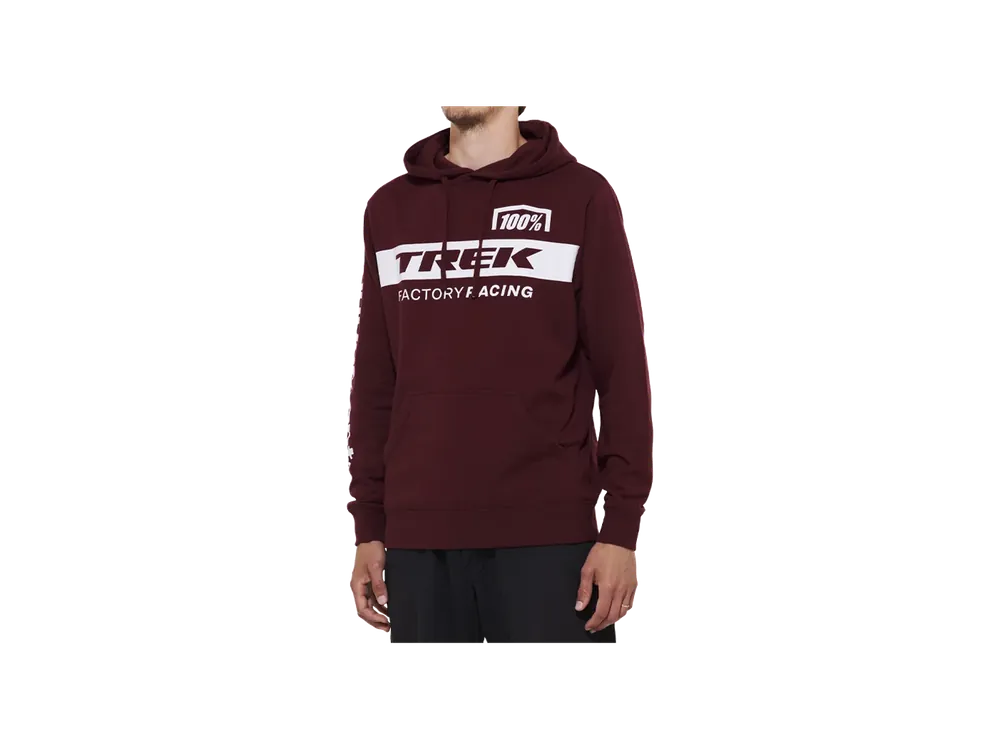 Trek Mikina s kapucí 100% Factory Racing M tmavě červená Aktuální