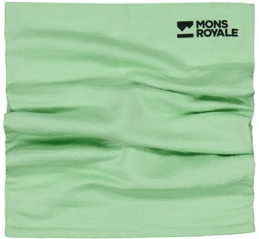 Mons Royale Nákrčník DOUBLE UP MERINO UNI zelená Poslední Šance