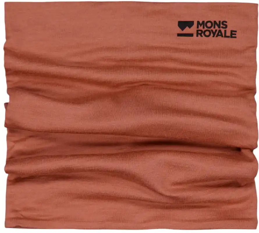 Ověřený Mons Royale Nákrčník DOUBLE UP MERINO UNI oranžová
