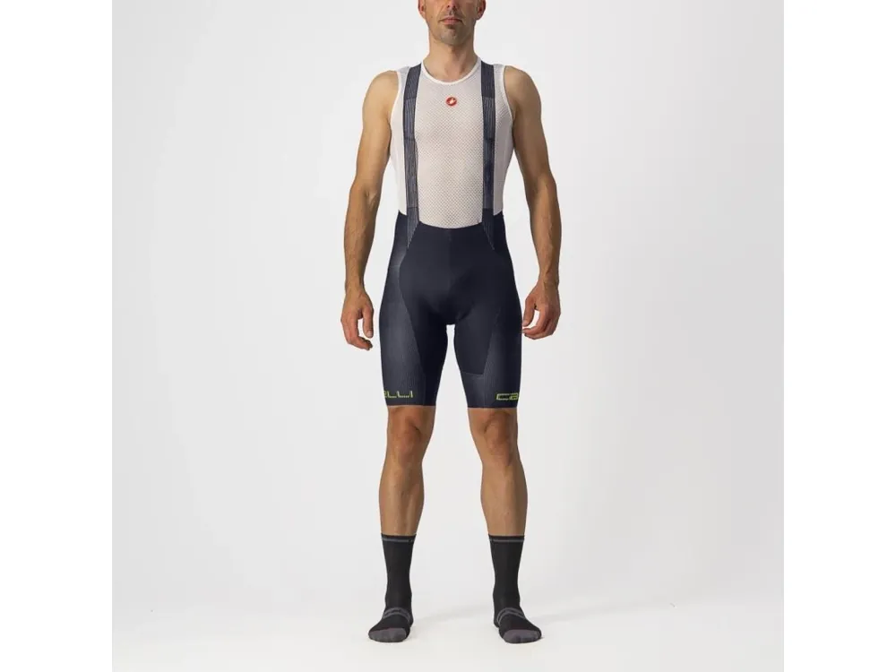 Cyklistické kraťasy Castelli Free Aero RC Pro Dark Savile Blue/Lime Sleva