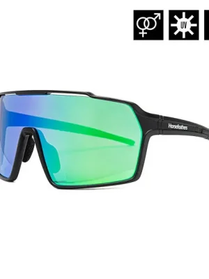 Cyklistické brýle Horsefeathers Neutron - matt black/mirror green Super Cena