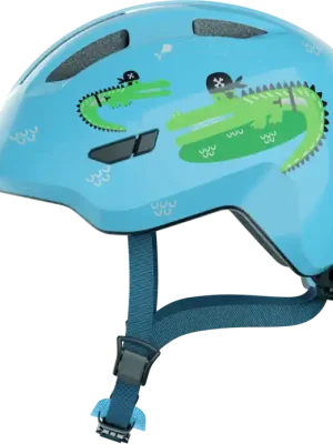 Must-Have Dětská cyklistická helma Abus Smiley 3.0 Blue Croco - Velikost M 50 - 55 cm obvod hlavy