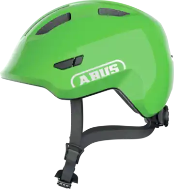 Vysoce Kvalitní Dětská cyklistická helma Abus Smiley 3.0 Shiny Green - zelená - Velikost S 45-50 cm obvod hlavy