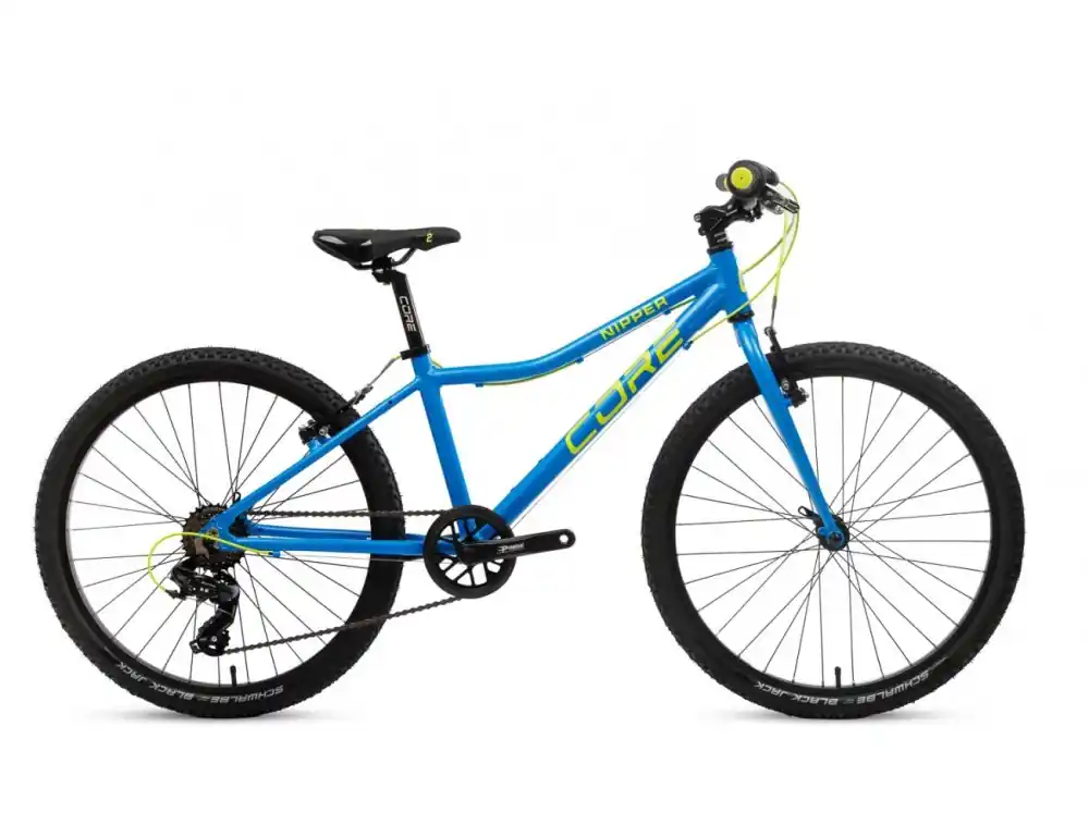 Oblíbený Dětské kolo 24" Core Al Nipper, jednopřevodník, 1x9sp páčkové řazení - modrý mat se žlutou