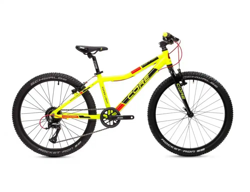 Dětské kolo 24" Core Al Nipper Ultralight, jednopřevodník, 1x9sp - reflexně žlutý Novinka