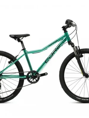 Dětské kolo s odpruženou vidlicí Core Al Nipper 24", jednopřevodník, 1x7sp, otočné řazení - chromovaný zelený Akce