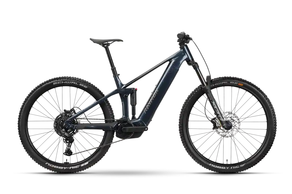 Hit Sezóny Celoodpružené horské elektrokolo Raymon Korak Comp Steel Blue - Velikost XL
