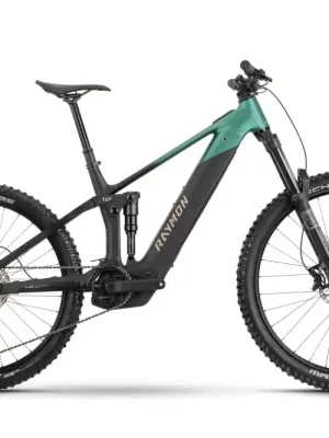 Celoodpružené horské elektrokolo Raymon Vamok Comp Black/Green - Velikost L Nejlepší Cena