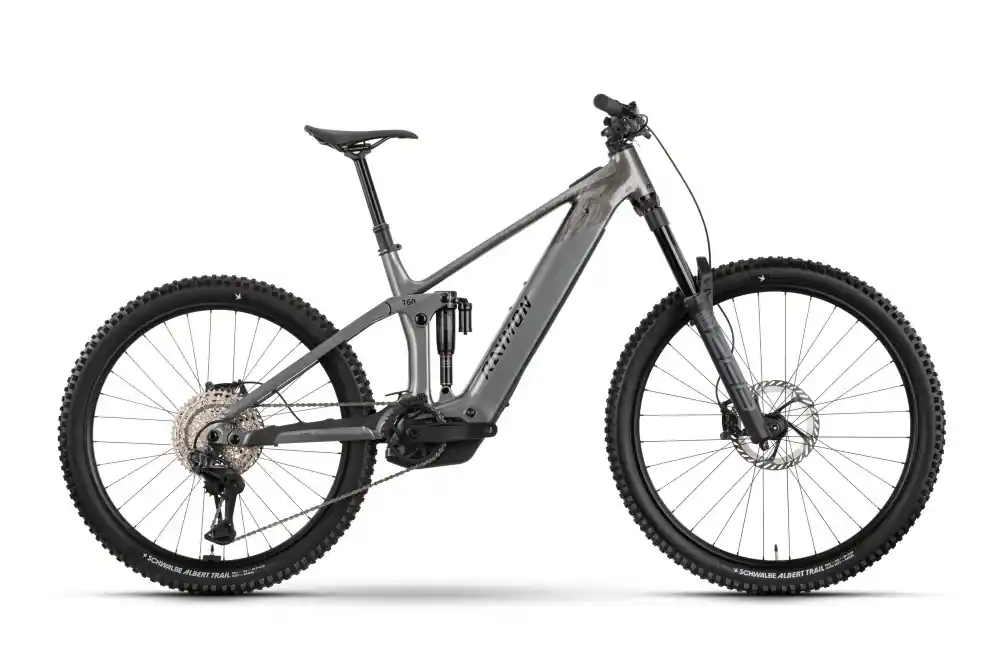 Finální Výprodej Celoodpružené horské elektrokolo Raymon Vamok Ultra Dark Silver - Velikost L